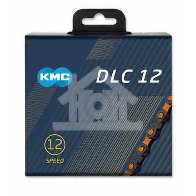 KMC ketting DLC12 black/orange 126s
