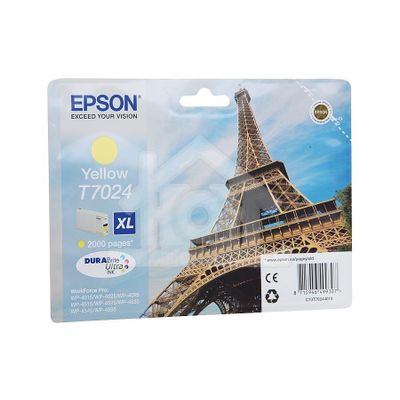 Epson Inktcartridge T7024XL Yellow WP-4015, WP-4025, WP-4095 EPST702440