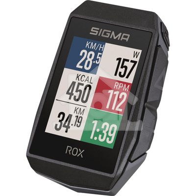 Sigma fietscomputer ROX 11.1 EVO GPS Black HR + sensoren set