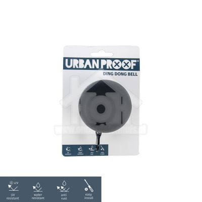 UrbanProof Dingdong bel 6,5cm zwart-grijs