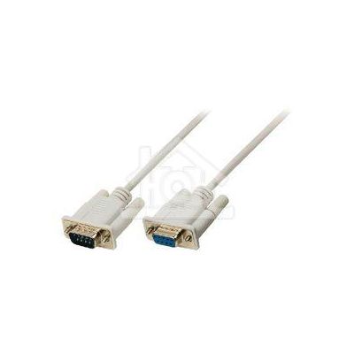 Valueline Seriële kabel SUB-D 9-Pins Male - SUB-D 9-Pins Female 5.00 m Ivoor VLCP52010I50