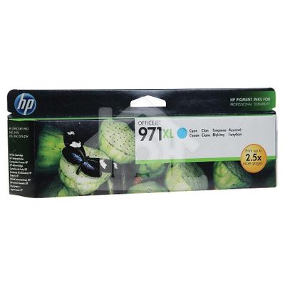 HP Hewlett-Packard Inktcartridge No. 971XL Cyan Officejet Pro X451, X476, X551 1917963