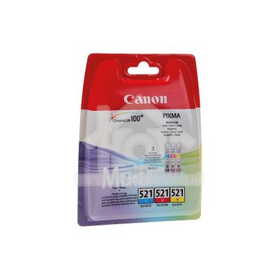Canon Inktcartridge CLI 521 Color pack C/M/Y Pixma iP3600,Pixma iP4600 CAN32017B