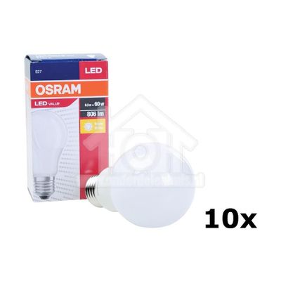 Osram Ledlamp Standaard LED Value A60 9,5W E27 806lm 2700K Frosted (60W) 4052899326842