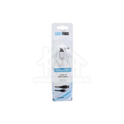 Easyfiks USB Kabel wit, 100 cm 8-pin naar usb A 8-pin connector 70661316