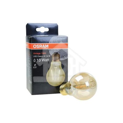 Osram Ledlamp Vintage 1906 LEDlamp Classic A60 1,4W, 120 Lumen, 2500K, E27 4058075119147
