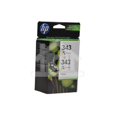 HP Hewlett-Packard Inktcartridge No.343 Color Twinpack CB332EE
