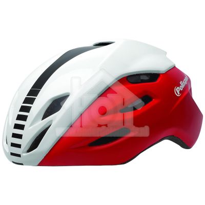 Polisport helm Aero Road mat rood/glans wit/zwart M 55-58cm