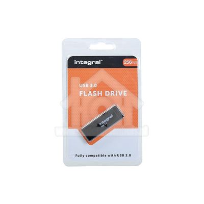 Integral Memory stick 256GB USB Flash Drive Zwart USB 3.0 INFD256GBBLK3.0