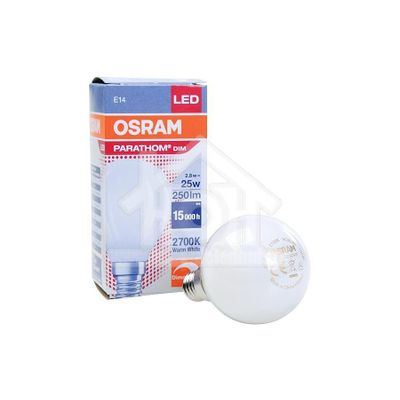 Osram Ledlamp Kogellamp LED Classic P25 Mat 2,8W E14 250lm 2700K Dimbaar 4058075591134