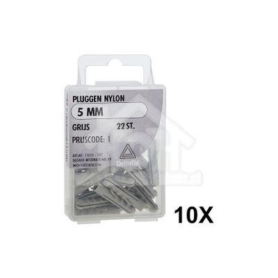 Deltafix Plug Pluggen nylon Grijs 5mm 11010