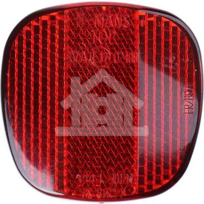 Rode reflector met schroefgat (Zadelpenreflector zonder bev)