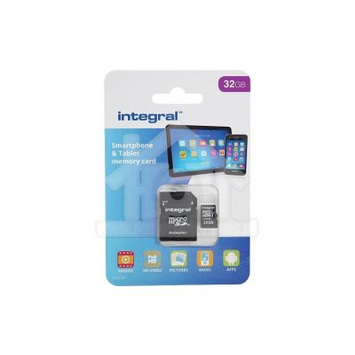 Integral Memory card Smartphone & Tablet, Class 10 (incl.SD adapter) Micro SDHC card 32GB