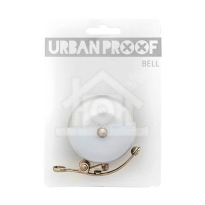UrbanProof Retro bel 6 cm Wit/ zilver dipdye