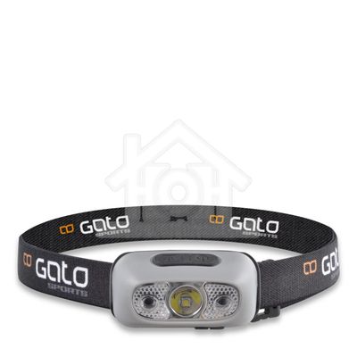 Gato hoofd-/helmlamp grijs one size