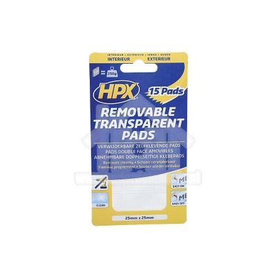 HPX Tape Powerpads, dubbelzijdige bevestigingspads Verwijderbaar HT2525