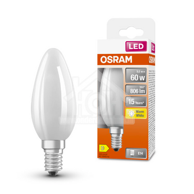 Osram Ledlamp LED Retrofit Classic B60 Mat 5.5W E14 806lm 2700K 4058075435513