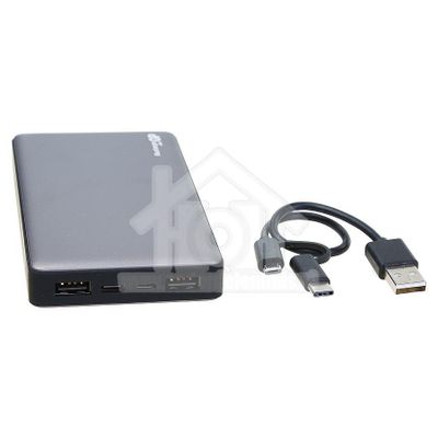 GP Powerbank Portable Powerbank MP15MA 15000mAh, Micro USB en USB-C 130MP15MAGREY