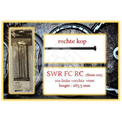 Miche spaak+nip. 10x V SWR FC RC 38mm carb.draad 2015
