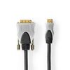 Afbeelding van Nedis HDMI™ Kabel | HDMI™ Connector | DVI-D 18+1-Pin Male | 1080p | Verguld | 2.50 m | Recht | PVC
