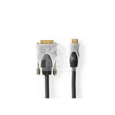 Nedis HDMI™ Kabel | HDMI™ Connector | DVI-D 18+1-Pin Male | 1080p | Verguld | 2.50 m | Recht | PVC