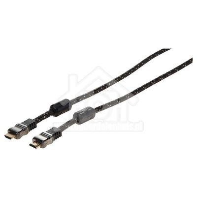 Masterfiks HDMI 1.4 Kabel HDMI A Male <-> HDMI A Male 5.0 Meter, High Speed met Ethernet,