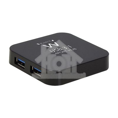 Gevoede 4-Poorts hub USB 3.2