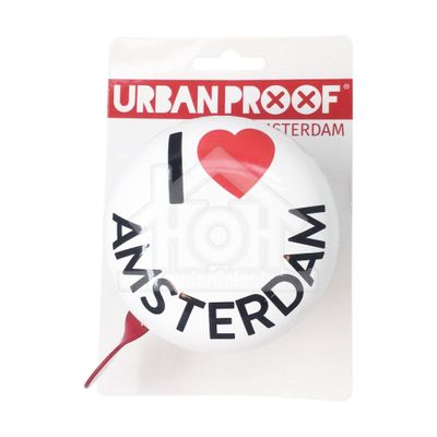 UrbanProof Dingdong bel 8cm I LOVE AMSTERDAM