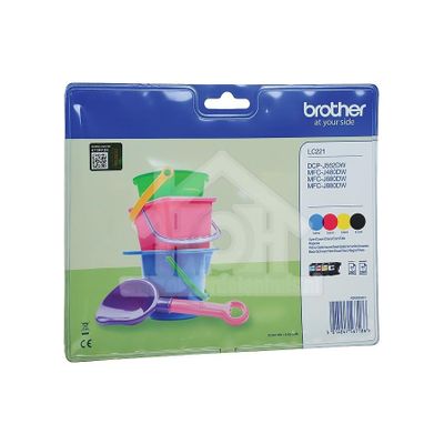 Brother Inktcartridge LC221 Multipack DCP-J562DW, MFC-J480DW, MFC-J680DW, MFC-J880DW BROI221V