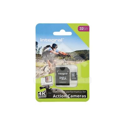 Integral Memory card Action Camera, Class 10 (incl.SD adapter) Micro SDHC card 32GB 95MB/s