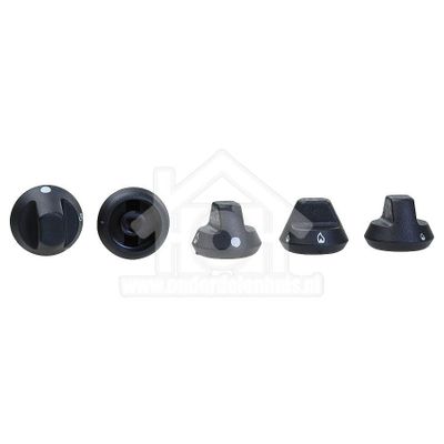 Dometic Knop Gasknop, zwart 5 stuks PICE99, CE99VF, CE99VFRC 407144248
