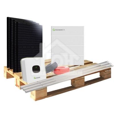 29 Zonnepanelen 11600Wp URE Schuin Dakpanplaat Landscape - Growatt Omvormer & Thuisbatterij 10kWh