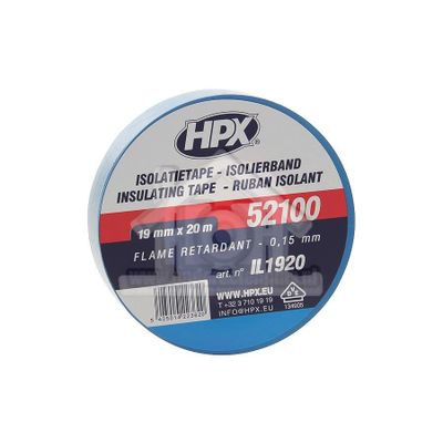 HPX Tape PVC Blauw Isolatietape, 19mm x 20 meter IL1920