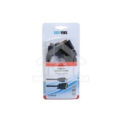 Easyfiks HDMI - DVI Kabel HDMI Male - DVI-D Male 1.5 Meter