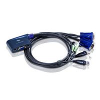 Aten 2-poorts USB VGA-/audiokabel KVM-switch (0,9m) CS62US-AT
