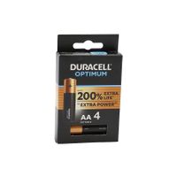 Duracell Batterij AA Alkaline Optimum, Blister 4 stuks 138813