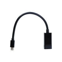 Easyfiks Displayport Kabel Mini DisplayPort Male naar HDMI Female Adapterkabel 0.2 Meter, zwart
