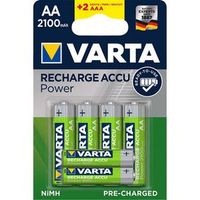 Varta Oplaadbare NiMH Batterij AA 1.2 V 2100 mAh 6-Blister VARTA-567R2USO