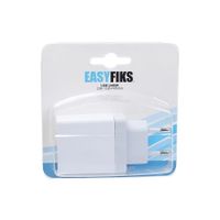Easyfiks USB Oplader 230V, 4.8A/5V, 4-poort, wit Universeel USB 50042836
