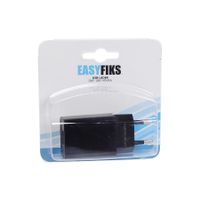 Easyfiks USB Oplader 230V, 2.1A/5V, 1-poort, zwart Universeel gebruik 50042816