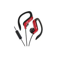 JVC Hoofdtelefoon Sport Ear Clip, Rood Zweetbestendig IPX2, Bass Boost HAEBR25RE