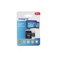 Integral Memory card Smartphone & Tablet, Class 10 (incl.SD adapter) Micro SDXC card 64GB
