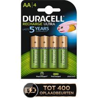 Batterij Duracell AA 2500 mAh 1.2V oplaadbaar p/4