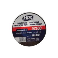 HPX Tape PVC Zwart Isolatietape, 19mm x 20 meter IB1920