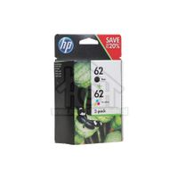 HP Hewlett-Packard Inktcartridge HP 62 Black en Color Combo 2-pack HP-N9J71AE