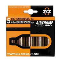 SKS luchtpatronen (5) 16gr. Airchamp CO2 z/draad