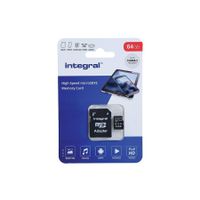 Integral Memory card High Speed, Class 10 (incl.SD adapter) INMSDX64G-100V10
