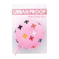 UrbanProof Dingdong bel 8cm Plusjes confetti roze