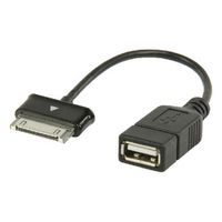 Valueline Data en Oplaadkabel Samsung 30-Pins Male - USB A Female 0.20 m Zwart VLMP39205B0.20