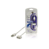 Bandridge Data en Oplaadkabel Apple Dock 30-Pins - USB A Male 1.00 m Wit BBM39100W10